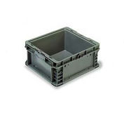 ORBIS Stakpak Modular Straight Wall Container, 12"L x 15"W x 7-1/2"H, Gray