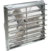 Continental Dynamics Direct Drive 10" Exhaust Fan W/ Shutter, 1500CFM, 1/30HP, 1Phase, 3 Speed