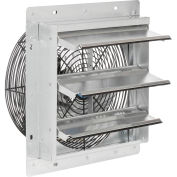 Continental Dynamics Direct Drive 12" Exhaust Fan W/ Shutter, 3 Speed, 1/12 HP