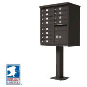 Vital CBU, 12 Mailboxes, 1 Parcel Locker, Dark Bronze
