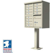 Vital CBU, 12 Mailboxes, 1 Parcel Locker, Sandstone