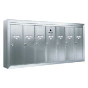 Surface Mount Vertical 7 Door Mailbox, Anodized Aluminum