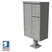 Vital CBU, 16 Mailboxes, 2 Parcel Lockers, Postal Grey