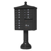 Vital CBU w/Vogue Traditional Accessories, 12 Unit & 1 Parcel Locker, Dark Bronze