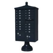 Vital CBU w/Vogue Traditional Accessories, 16 Unit & 2 Parcel Lockers, Black