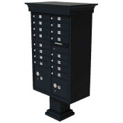 Vital CBU w/Vogue Classic Accessories, 16 Unit & 2 Parcel Lockers, Black