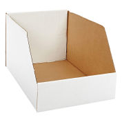 Jumbo Open Top White Corrugated Boxes, 12" x 18" x 10", BINJ121810 - Pkg Qty 25