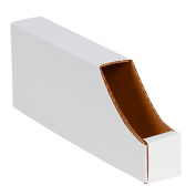Stackable White Corrugated Bin Box, 2" x 12" x 4-1/2", BINB212 - Pkg Qty 50