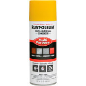 Rust-Oleum Industrial 1600 System Gen Purpose Enamel Aerosol, Safety Yellow 12 oz. Can - Pkg Qty 6