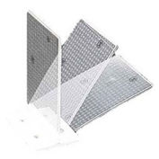 Pexco 8007945100 Plastic Concrete Barrier Mount Reflector, 3" X 4", Flex Hinge, 1-Sided, White - Pkg Qty 50