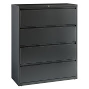 Hirsh Industries Lateral File 42" Wide 4-Drawer, Charcoal, 16071