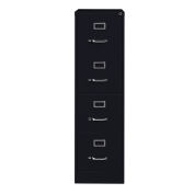 Hirsh Industries 26-1/2" Deep Vertical File Cabinet 4-Drawer Letter Size, Black, 16699