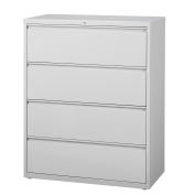 Hirsh Industries Lateral File 42" Wide 4-Drawer, Light Gray, 15002