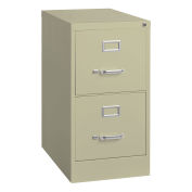 Hirsh Industries 22" Deep Vertical File Cabinet 2-Drawer Letter Size Putty, 17889