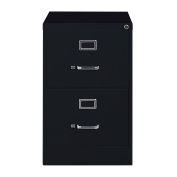 Hirsh Industries 25" Deep Vertical File Cabinet 2-Drawer Legal Size, Black, 14413