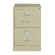Hirsh Industries 25" Deep Vertical File Cabinet 2-Drawer Legal Size, Putty, 14412