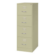 Hirsh Industries 25" Deep Vertical File Cabinet 4-Drawer Legal Size, Putty, 17548