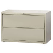 Hirsh Industries Lateral File 42" Wide 2-Drawer, Putty, 14994