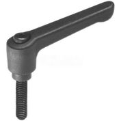 Nylon Plastic Adjustable Lever With Steel Components 1/4-20 x .98 Stud 1.77"L - Made In USA