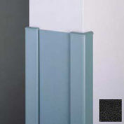 End Wall 90° Corners, 2'' Wings, 12'H W/Caps, 6"W, Black, Recycled Vinyl