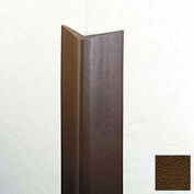 Flexible Vinyl Corner Guard, 1-3/4" Wings, 1/4" Radius, 12'H, Brown