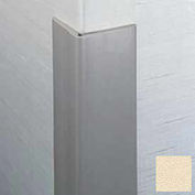 Flexible Vinyl Corner Guard, 2-1/2" Wings, 3/16" Radius, 4'H, Ivory