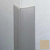 Flexible Vinyl Corner Guard, 2-1/2" Wings, 3/16" Radius, 4'H, Tan