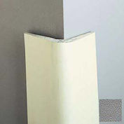 Chamferred Corner Guard, 4" Wings, 4'H, Gray, Natural Rubber