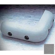 Molded Rubber Corner Bumper, 4-1/4" Wing, Gray