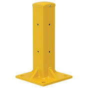 18"H Protective Rail Barrier Post For Single Rail, Post Only