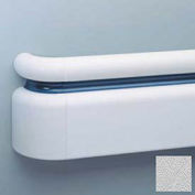 3-Piece Handrail System, Vinyl w/Aluminum Retainer, 6.25" Face 12' Long, Silver Gray
