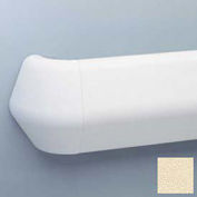 Flex-Action Triangular Handrail/Wall Guard, 5 3/8" Face, 12' Long, Ivory