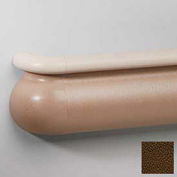 Crescent Series Vinyl Handrail/Crashrail Combination, 5-1/2"H x 12'L, Brown