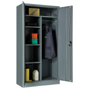 Assembled Combination Cabinet, Cabinet, 36x18x72, Gray