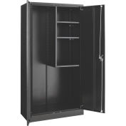 Global Industrial Janitorial Cabinet Assembled 36x18x72 Black