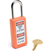 Master Lock Safety 411 Series Zenex Thermoplastic Padlock, Orange, 1-Pack