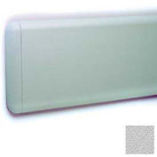 Wall Guard W/Rounded Top & Bottom Edges, 7-3/4"H x 12'L, Silver GY