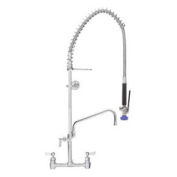 Fisher 8" Centers Backsplash Pre-Rinse W/12" Add On Faucet, Stainless Steel, 52965