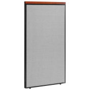 36-1/4"W x 61-1/2"H Deluxe Office Partition Panel, Gray