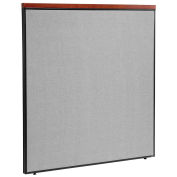 60-1/4"W x 61-1/2"H Deluxe Office Partition Panel, Gray