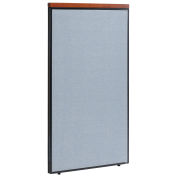 36-1/4"W x 61-1/2"H Deluxe Office Partition Panel, Blue