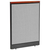 36-1/4"W x 47-1/2"H Deluxe Office Partition Panel with Pass Thru Cable, Gray