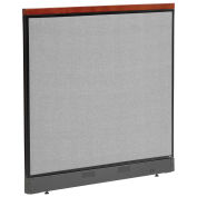 48-1/4"W x 47-1/2"H Deluxe Non-Electric Office Partition Panel with Raceway, Gray