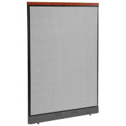 48-1/4"W x 65-1/2"H Deluxe Non-Electric Office Partition Panel with Raceway, Gray