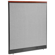 60-1/4"W x 65-1/2"H Deluxe Electric Office Partition Panel, Gray