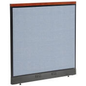 48-1/4"W x 47-1/2"H Deluxe Electric Office Partition Panel, Blue