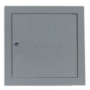 Multi Purpose Metal Access Panel, Key Lock, 24"Wx24"H, Gray