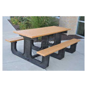 Jayhawk Recycled Plastic 8 Ft. Park Place Picnic Table, Cedar