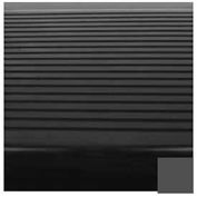 Black/Brown Stair Tread Rubber Square Nose 48"L  Rib Surface