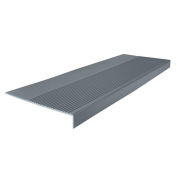 Roppe 48803P150 Dark Gray Stair Tread Rubber Square Nose 48"L